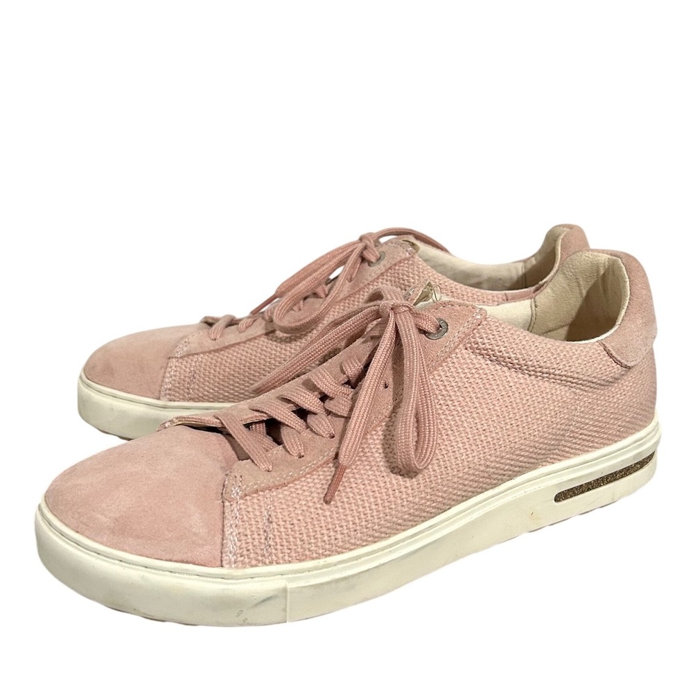 Birkenstock Women's Bend Low Canvas Suede Sneaker Soft Pink 41 10 10.5 Narrow